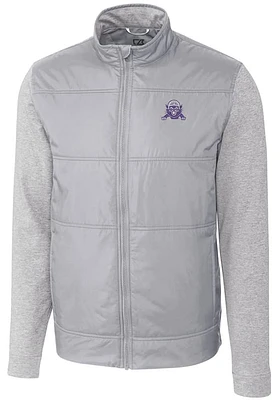 Cutter and Buck Northwestern Wildcats Mens Grey Vault Stealth Medium Weight Jacket