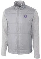 Cutter and Buck Northwestern Wildcats Mens Grey Vault Stealth Medium Weight Jacket
