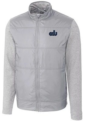 Cutter and Buck Old Dominion Monarchs Mens Grey Stealth Hybrid Quilted Medium Weight Jacket