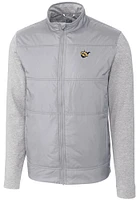 Cutter and Buck West Virginia Mountaineers Mens Grey Vault Stealth Medium Weight Jacket