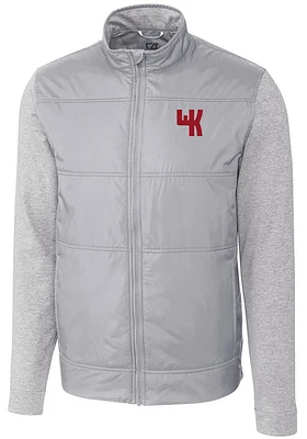 Cutter and Buck Western Kentucky Hilltoppers Mens Grey Stealth Hybrid Quilted Medium Weight Jacket