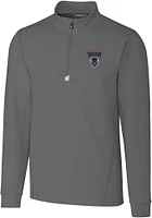 Cutter and Buck Howard Bison Mens Grey Traverse Stretch Big Tall Qtr Zip