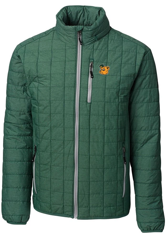 Cutter and Buck Baylor Bears Mens Green Rainier PrimaLoft Puffer Filled Jacket