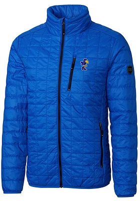 Cutter and Buck Kansas Jayhawks Mens Blue Rainier PrimaLoft Puffer Filled Jacket