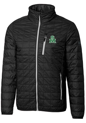 Cutter and Buck Marshall Thundering Herd Mens Black Rainier PrimaLoft Puffer Filled Jacket