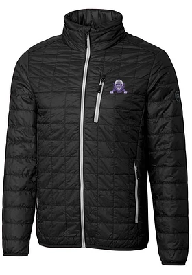 Mens Northwestern Wildcats Black Cutter and Buck Vault Rainier PrimaLoft Filled Jacket