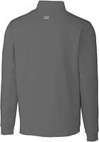 Cutter and Buck Virginia Tech Hokies Mens Grey Traverse Stretch Big Tall Qtr Zip
