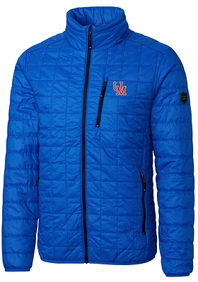 Cutter and Buck Ole Miss Rebels Mens Blue Rainier PrimaLoft Puffer Filled Jacket