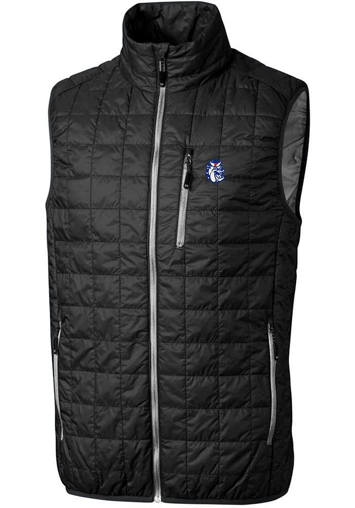Cutter and Buck Fresno State Bulldogs Mens Black Rainier PrimaLoft Sleeveless Jacket