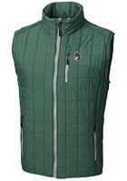 Cutter and Buck Michigan State Spartans Mens Green Rainier PrimaLoft Puffer Sleeveless Jacket