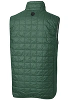 Cutter and Buck Michigan State Spartans Mens Green Rainier PrimaLoft Puffer Sleeveless Jacket