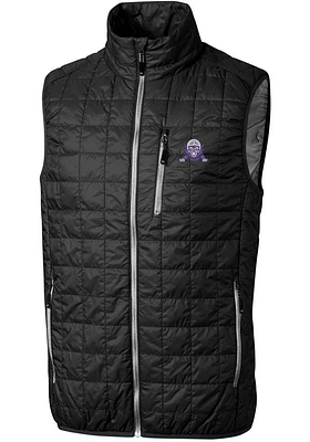Mens Northwestern Wildcats Black Cutter and Buck Vault Rainier PrimaLoft Vest