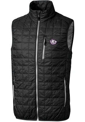 Cutter and Buck TCU Horned Frogs Mens Black Vault Rainier PrimaLoft Sleeveless Jacket
