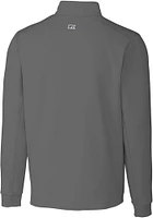 Cutter and Buck Kansas Jayhawks Mens Grey Traverse Stretch Big Tall Qtr Zip