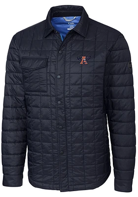 Cutter and Buck Auburn Tigers Mens Navy Blue Vault Rainier PrimaLoft Outerwear Lined Jacket