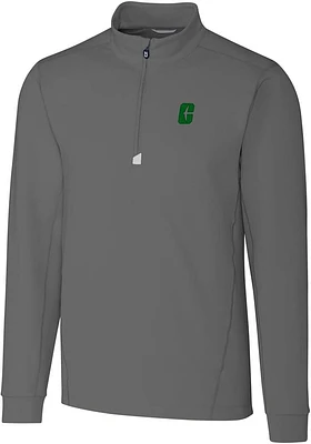 Cutter and Buck UNCC 49ers Mens Grey Traverse Stretch Big Tall Qtr Zip