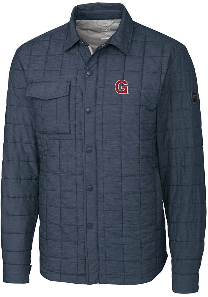 Cutter and Buck Gonzaga Bulldogs Mens Grey Vault Rainier PrimaLoft Outerwear Lined Jacket