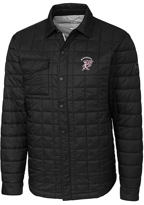 Cutter and Buck Mississippi State Bulldogs Mens Black Vault Rainier PrimaLoft Outerwear Lined Ja..