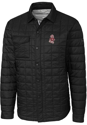 Cutter and Buck Washington State Cougars Mens Black Vault Rainier PrimaLoft Outerwear Lined Jack..