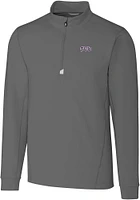 Cutter and Buck TCU Horned Frogs Mens Grey Traverse Stretch Big Tall Qtr Zip