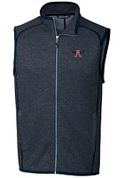Cutter and Buck Auburn Tigers Mens Navy Blue Mainsail Sleeveless Jacket