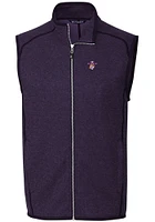 Cutter and Buck East Carolina Pirates Mens Purple Mainsail Sleeveless Jacket