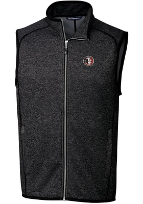 Cutter and Buck Florida State Seminoles Mens Charcoal Mainsail Sleeveless Jacket