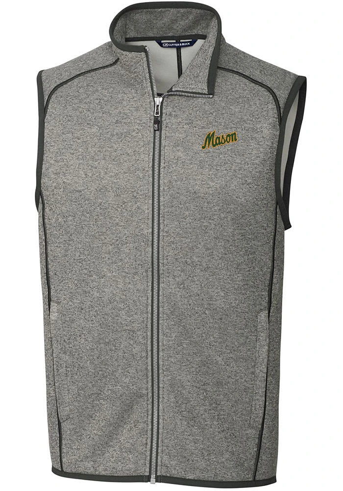 Cutter and Buck George Mason University Mens Grey Mainsail Sleeveless Jacket