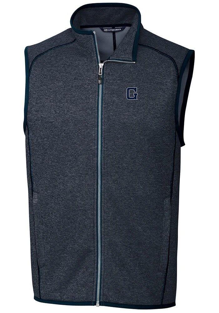 Cutter and Buck Georgetown Hoyas Mens Navy Blue Mainsail Sleeveless Jacket