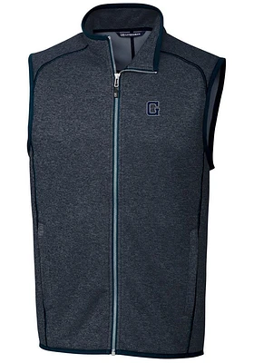 Cutter and Buck Georgetown Hoyas Mens Navy Blue Mainsail Sleeveless Jacket