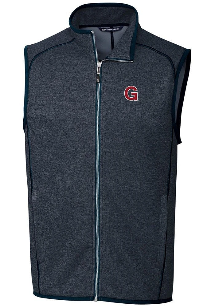 Cutter and Buck Gonzaga Bulldogs Mens Navy Blue Mainsail Sleeveless Jacket