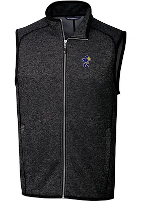 Cutter and Buck Kansas Jayhawks Mens Charcoal Mainsail Sleeveless Jacket