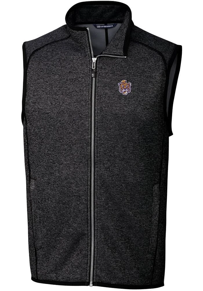 Cutter and Buck LSU Tigers Mens Grey Mainsail Sleeveless Jacket