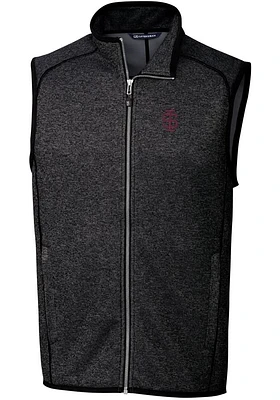 Cutter and Buck Southern Illinois Salukis Mens Charcoal Mainsail Sleeveless Jacket