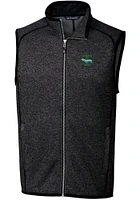 Cutter and Buck Tulane Green Wave Mens Charcoal Mainsail Sleeveless Jacket