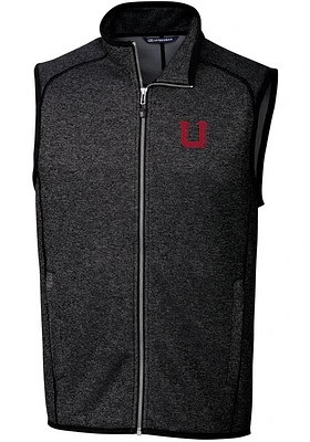 Cutter and Buck Utah Utes Mens Charcoal Mainsail Sleeveless Jacket