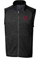Cutter and Buck Utah Utes Mens Charcoal Mainsail Sleeveless Jacket