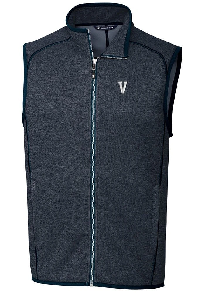 Cutter and Buck Villanova Wildcats Mens Navy Blue Mainsail Sleeveless Jacket