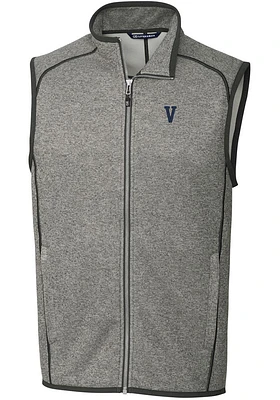 Cutter and Buck Villanova Wildcats Mens Grey Mainsail Sleeveless Jacket