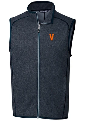 Cutter and Buck Virginia Cavaliers Mens Navy Blue Mainsail Sleeveless Jacket