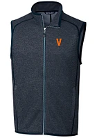 Cutter and Buck Virginia Cavaliers Mens Navy Blue Mainsail Sleeveless Jacket