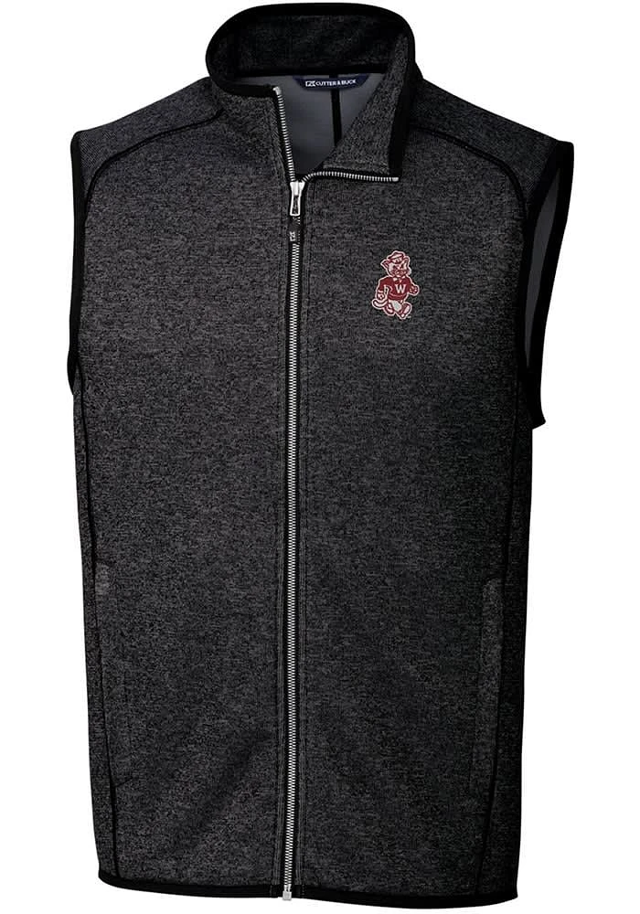 Cutter and Buck Washington State Cougars Mens Charcoal Mainsail Sleeveless Jacket