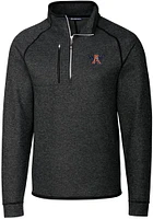 Cutter and Buck Auburn Tigers Mens Grey Vault Mainsail Long Sleeve Qtr Zip Pullover