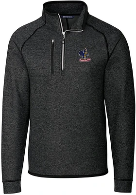Cutter and Buck Delaware Fightin' Blue Hens Mens Charcoal Mainsail Long Sleeve Qtr Zip Pullover