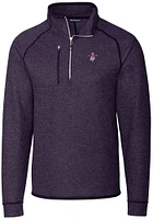 Cutter and Buck East Carolina Pirates Mens Purple Vault Mainsail Long Sleeve Qtr Zip Pullover
