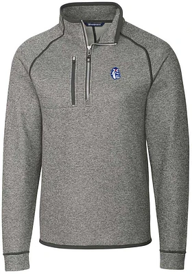 Cutter and Buck Fresno State Bulldogs Mens Grey Vault Mainsail Long Sleeve Qtr Zip Pullover