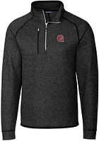Cutter and Buck Gonzaga Bulldogs Mens Grey Vault Mainsail Long Sleeve Qtr Zip Pullover