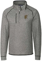 Cutter and Buck Grambling State Tigers Mens Grey Mainsail Long Sleeve Qtr Zip Pullover
