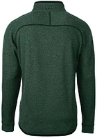 Cutter and Buck Michigan State Spartans Mens Green Mainsail Design Long Sleeve Qtr Zip Pullover