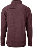 Cutter and Buck Mississippi State Bulldogs Mens Red Mainsail Long Sleeve Qtr Zip Pullover